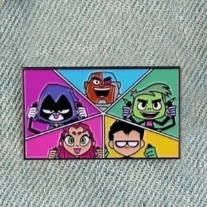 Go Titan Power! Exclusive Teen Titans GO! Animated Adventure Enamel Pin